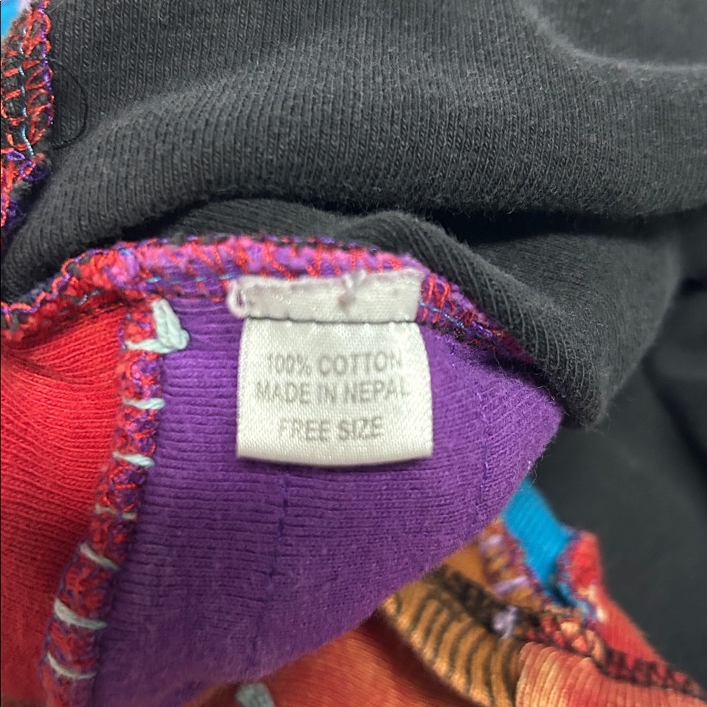 India Boutique Multicolor Boho Patchwork Tunic Top - image 7